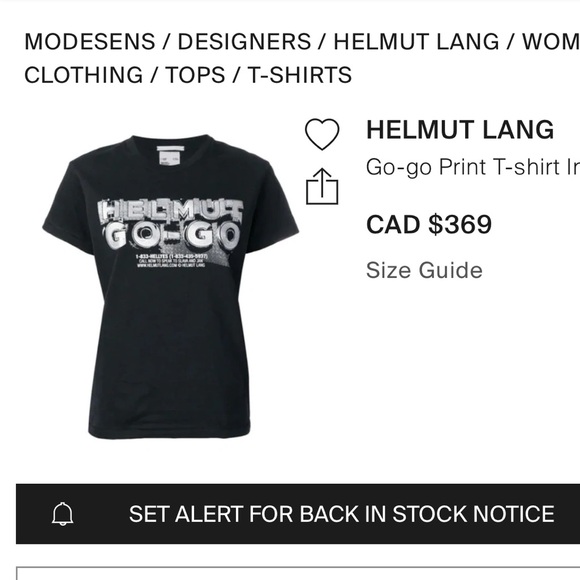 Helmut lang t shirt - size small - Picture 1 of 5